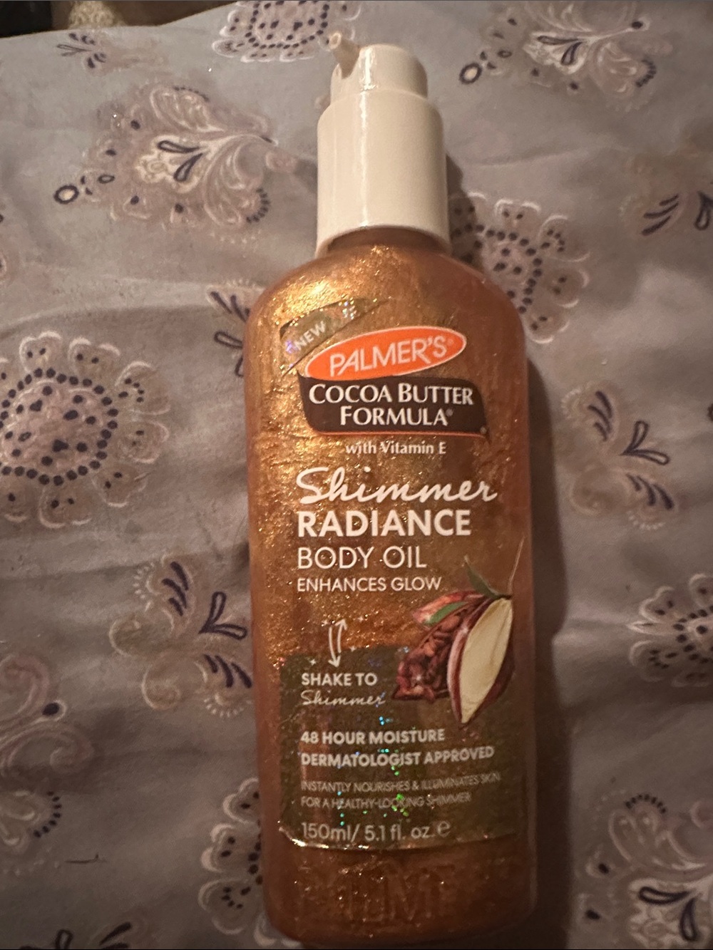 Shimmer Radiance Cocoa Butter Body Oil - Gold